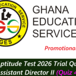 GES Aptitude Test 2026 Trial Quiz for Assistant Director II (Quiz 4)