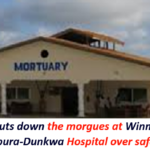 MOFFA shuts down the morgues at Winneba, Cape Coast, and Abura-Dunkwa Hospital over safety breaches.