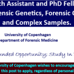 Research Assistant and PhD Fellowship in Forensic Genetics, Forensic Omics, and Complex Samples.