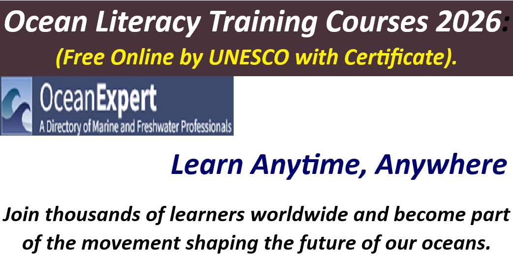Ocean Literacy Training Courses 2026 (Free Online by UNESCO with Certificate)-Apply Now..