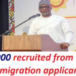 Only 1,000 recruited from 180,000 Immigration applicants.
