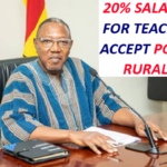 20% SALARY TOP-UP FOR TEACHERS WHO ACCEPT POSTINGS TO RURAL AREAS.