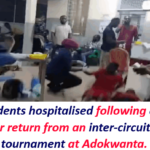 Several students hospitalised following an accident on their return from an inter-circuit sports tournament at Adokwanta.