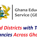 Deprived Districts with Teaching Vacancies Across Ghana.