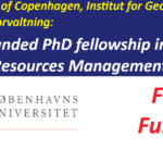 Fully Funded PhD fellowship in Water Resources Management; University of Copenhagen, Institut for Geovidenskab og Naturforvaltning