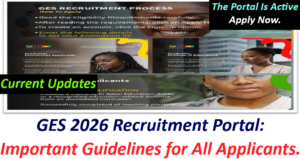 GES 2026 Recruitment Portal: Important Guidelines for Applicants.