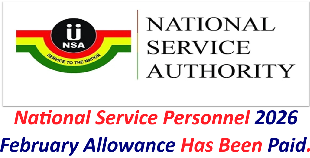 Payment of Allowance: National Service Personnel 2026 February Allowance Has Been Paid.