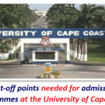 Explore the Cut-Off Points needed for Admission to Various Programmes at the University of Cape Coast.