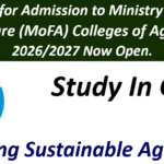 Application for Admission to Ministry of Food and Agriculture (MoFA) Colleges of Agriculture 2026/2027 Now Open.