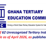 62 Unrecognised Tertiary Institutions Worldwide as of April 2026, as published by GTEC