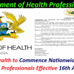 Recruitment of Health Professionals 2026: Ministry of Health to Commence Nationwide Recruitment of Health Professionals Effective 16th April 2026.