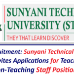 2026 Recruitment: Sunyani Technical University (STU) Invites Applications for Teaching and Non-Teaching Staff Positions.