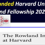 Fully Funded Harvard University Rowland Fellowship 2027, USA