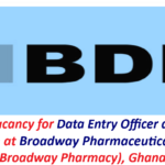 Job Vacancy for Data Entry Officer and I.T Technician at Broadway Pharmaceuticals Limited (Broadway Pharmacy), Ghana.