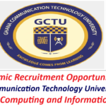 Academic Recruitment Opportunities at Ghana Communication Technology University (GCTU) Faculty of Computing and Information Systems, 2026.