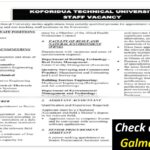 Recruitment2026: Koforidua Technical University (KTU) Invites Applications for Vacant Teaching and Non-Teaching Staff Positions.