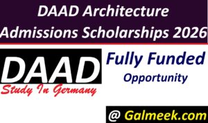 Fully Funded DAAD Architecture Admissions Scholarships 2026