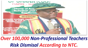 Over 100,000 Non-Professional Teachers Risk Removal According to NTC.