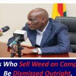 Students Who Sell Weed on Campus Must Be Dismissed Outright.
