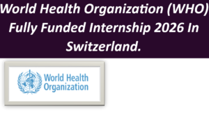 World Health Organization (WHO) Fully Funded Internship 2026 In Switzerland.