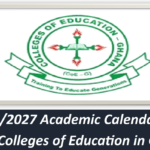 2026/2027 Academic Calendar for Public Colleges of Education in Ghana.