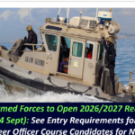Ghana Armed Forces to Open 2026/2027 Recruitment Portal (04 Sept): See Entry Requirements for Regular Career Officer Course Candidates for Navy.