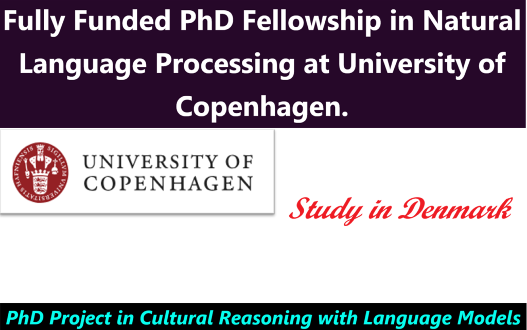 Fully Funded PhD Fellowship in Natural Language Processing at University of Copenhagen.