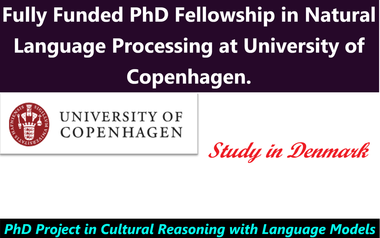 Fully Funded PhD Fellowship in Natural Language Processing at University of Copenhagen.