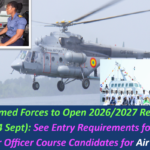 Ghana Armed Forces to Open 2026/2027 Recruitment Portal (04 Sept): See Entry Requirements for Regular Career Officer Course Candidates for Air Force.