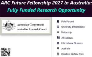 ARC Future Fellowship 2027 in Australia: Fully Funded Research Opportunity.