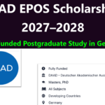 DAAD EPOS Scholarships 2027–2028: Fully Funded Postgraduate Study in Germany