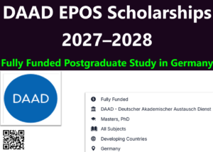 DAAD EPOS Scholarships 2027–2028: Fully Funded Postgraduate Study in Germany