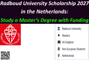 Radboud University Scholarship 2027 in the Netherlands.