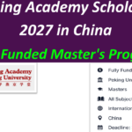 Fully Funded Yenching Academy Scholarship 2027 in China.