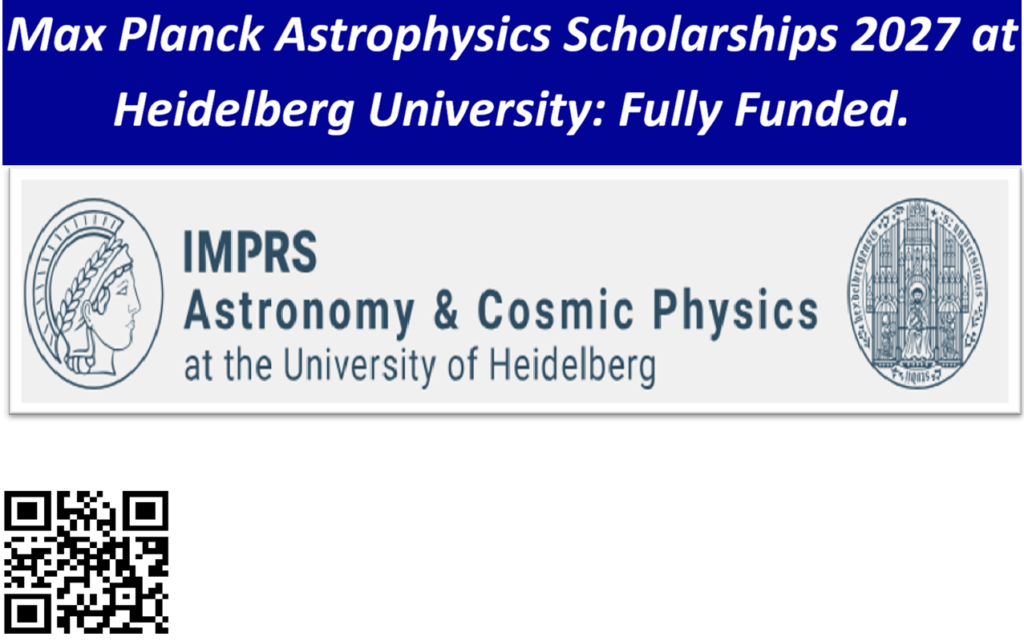 Max Planck Astrophysics Scholarships 2027 at Heidelberg University: Fully Funded.