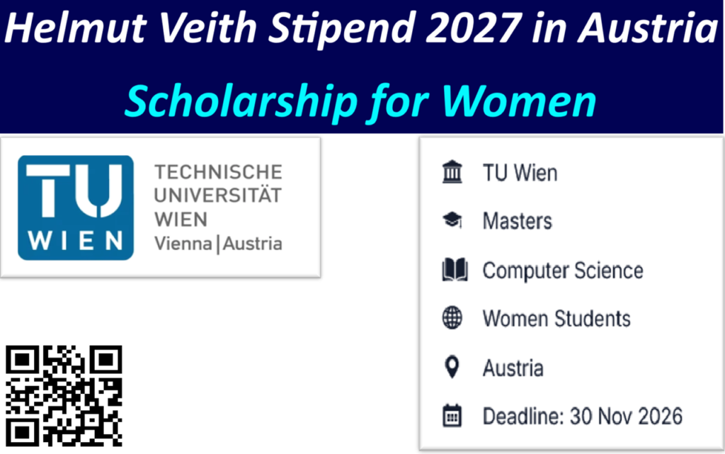 Helmut Veith Stipend 2027 in Austria: Scholarship for Women
