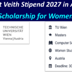 Helmut Veith Stipend 2027 in Austria: Scholarship for Women