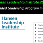 Hansen Leadership Institute 2027: Fully Funded Leadership Program in the USA.