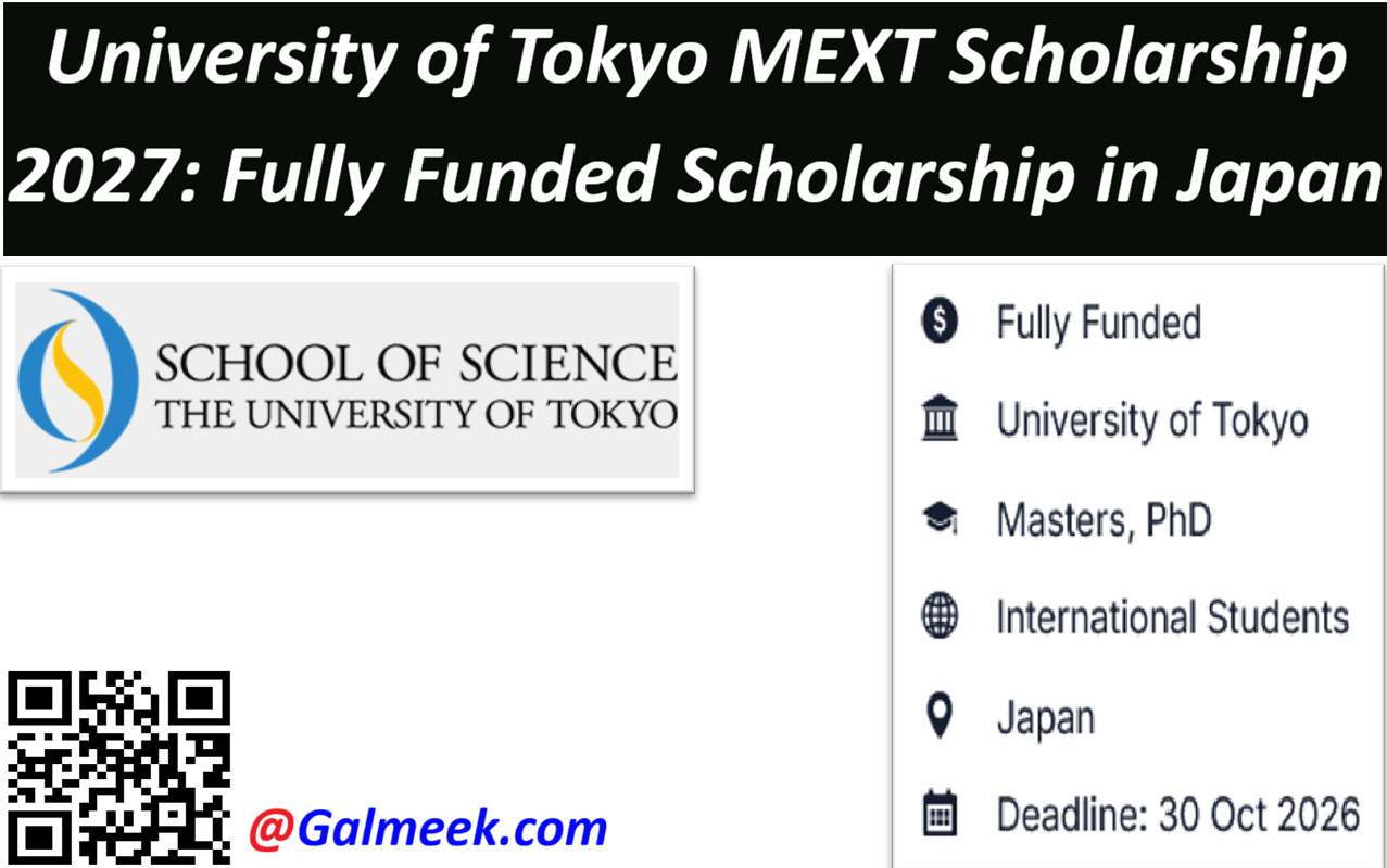 University of Tokyo MEXT Scholarship 2027: Fully Funded Scholarship in Japan