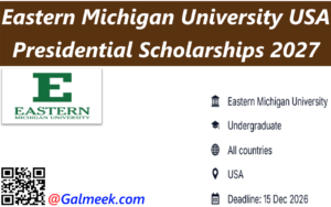 Eastern Michigan University USA Presidential Scholarships 2027.