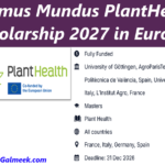 Erasmus Mundus PlantHealth Scholarship 2027 in Europe.
