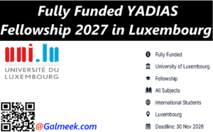 YADIAS Fellowship 2027 in Luxembourg: Fully Funded.