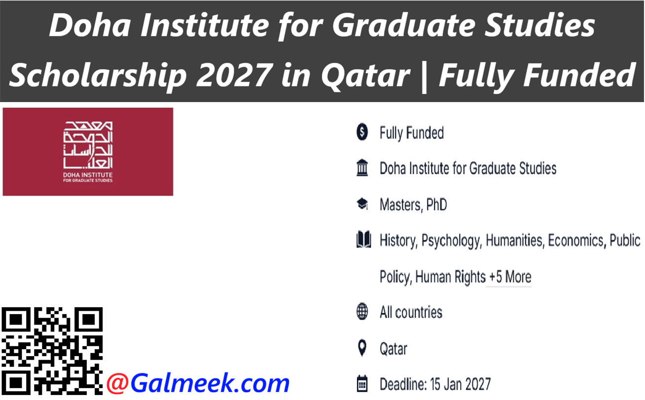 Doha Institute for Graduate Studies Scholarship 2027 in Qatar | Fully Funded
