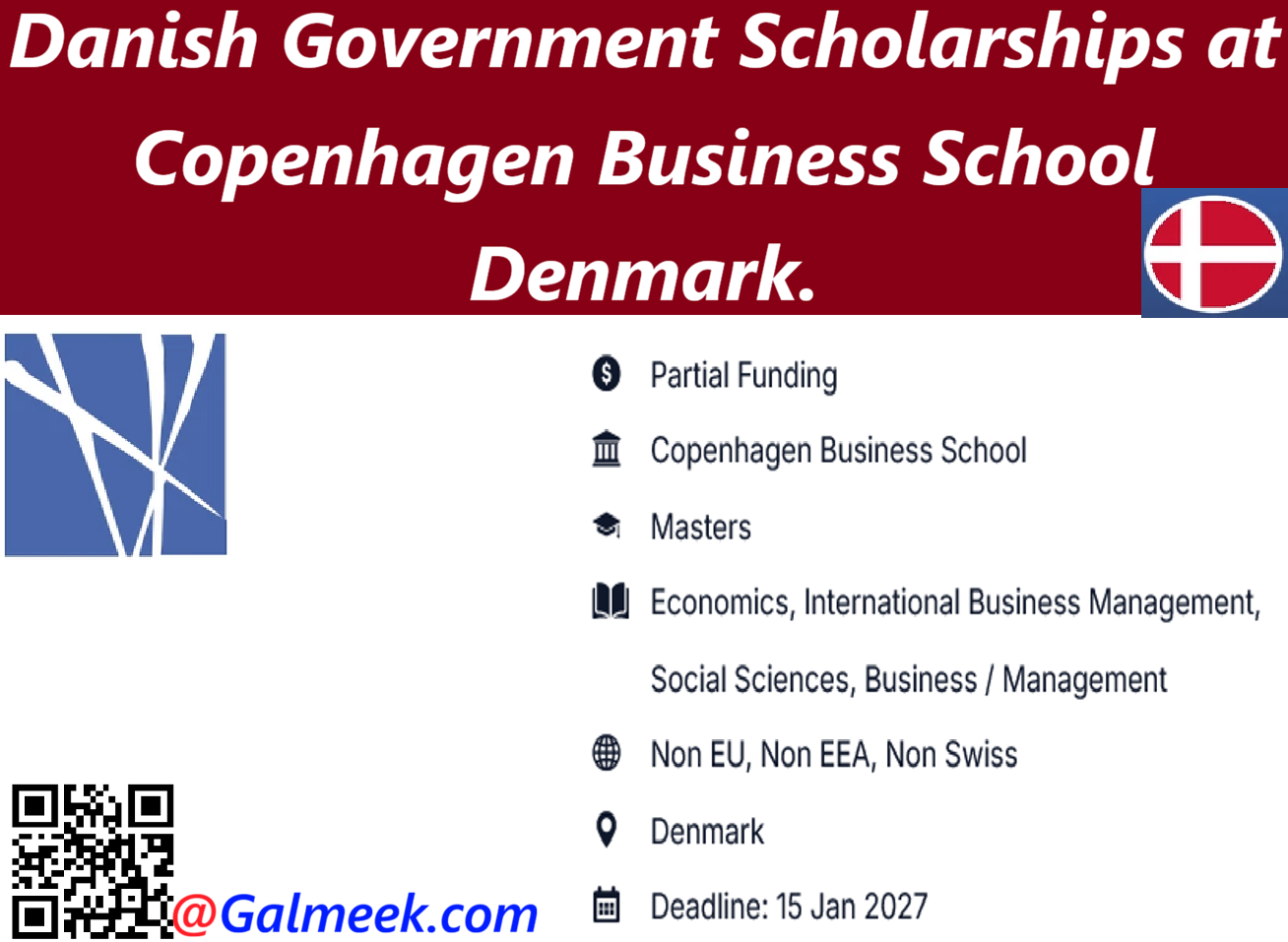 Danish Government Scholarships at Copenhagen Business School | Denmark