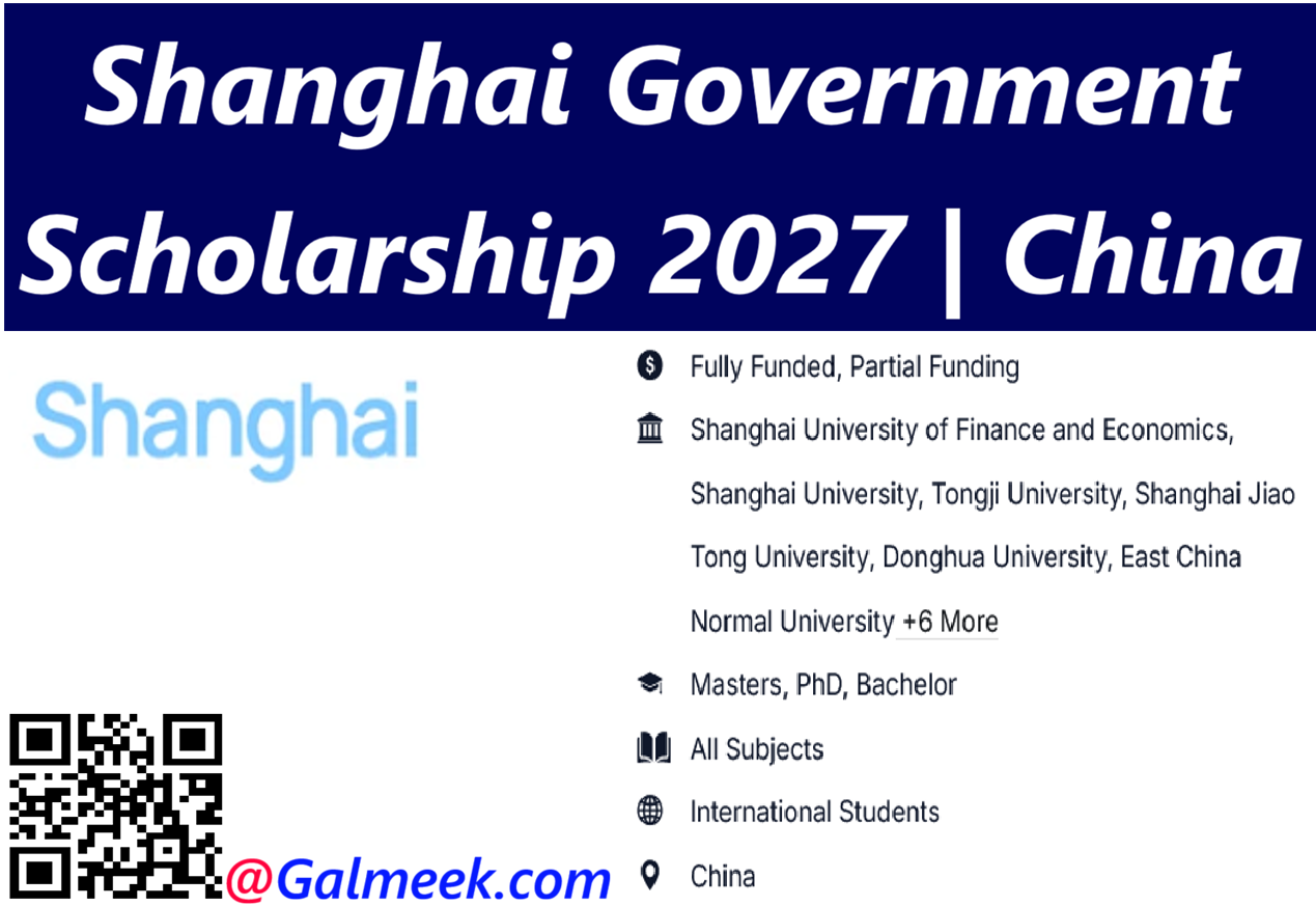 Shanghai Government Scholarship 2027 | China.
