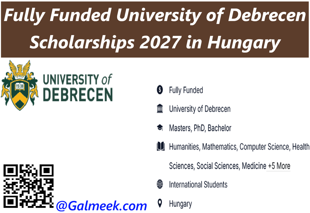 Fully Funded University of Debrecen Scholarships 2027 in Hungary.