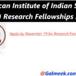 American Institute of Indian Studies (AIIS) Research Fellowships 2026.